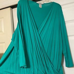 Green Crop shrug shirt